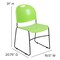 Flash Furniture Green Plastic Stack Chair, PK5 5-RUT-188-GN-GG - alternate 8